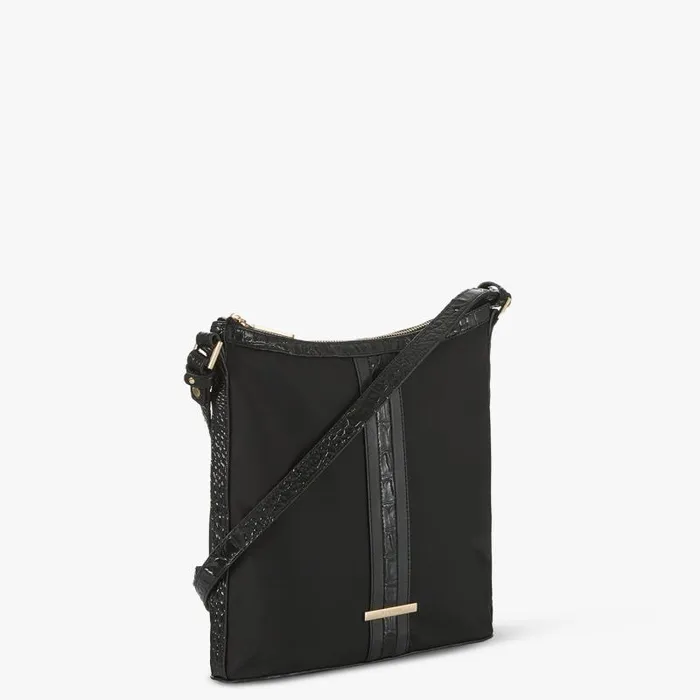 Women Katie Black Stellvia Brahmin Crossbodies Chevron Women Katie Black Stellvia Brahmin Crossbodies Chevron