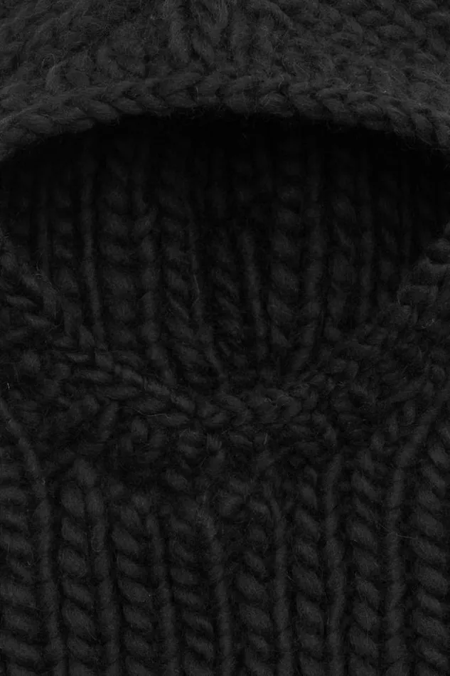 Women Knitted Snood Black MISBHV Hats