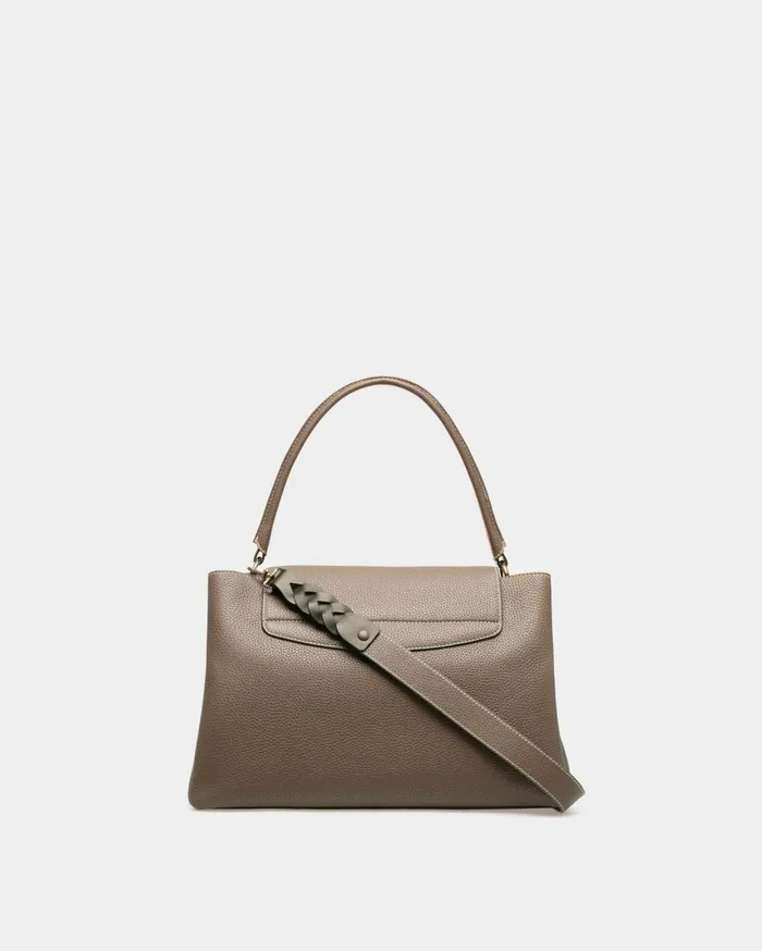 Women Layka Leather Top Handle Bag In Light Brown Bally Top Handle Bags