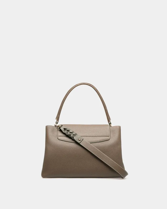 Women Layka Leather Top Handle Bag In Light Brown Bally Top Handle Bags