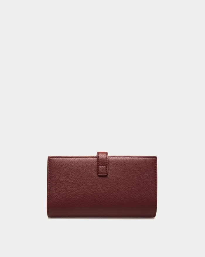 Women Lock Me Long Wallet In Andorra Grained Leather Bally Wallets and Card Holders