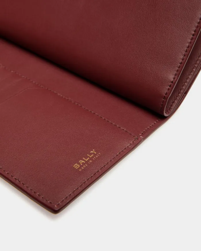 Women Lock Me Long Wallet In Andorra Grained Leather Bally Wallets and Card Holders