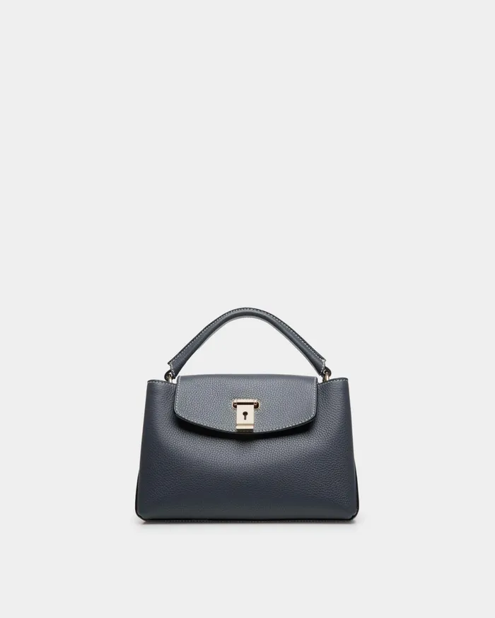 Women Lock Me Small Top Handle Bag In Leather Bally Top Handle Bags