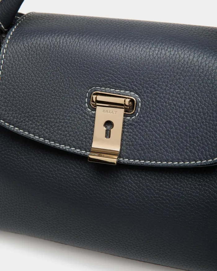 Women Lock Me Small Top Handle Bag In Leather Bally Top Handle Bags