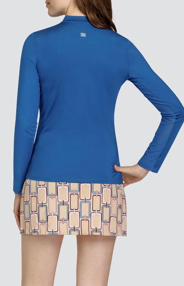 Women Long Sleeve Tail Activewear Nashla Top 8211 Royal Blue