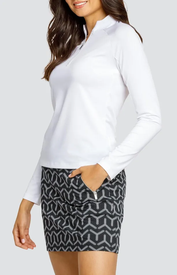 Women Long Sleeve Tail Activewear Nori Top 8211 Chalk White