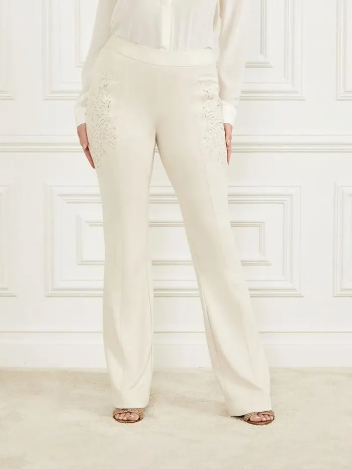 Women Lorraine Pant Ivory Bone Marciano Bottoms Women Lorraine Pant Ivory Bone Marciano Bottoms