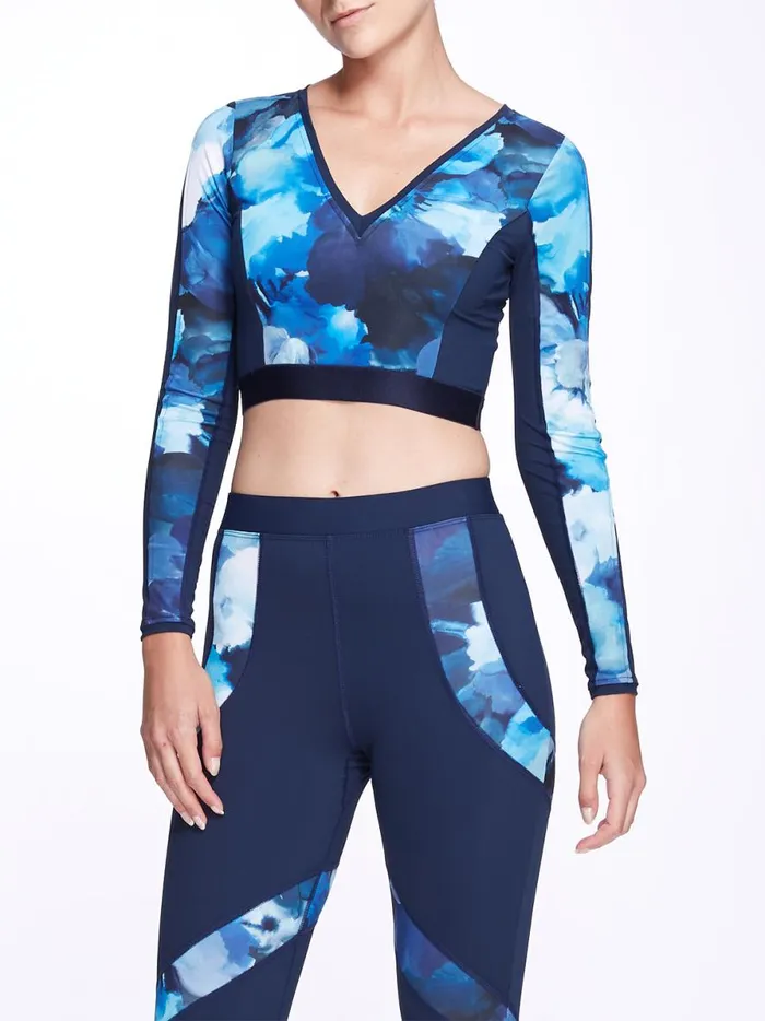 Women Louisa Top Navy Multi Marchesa Tops