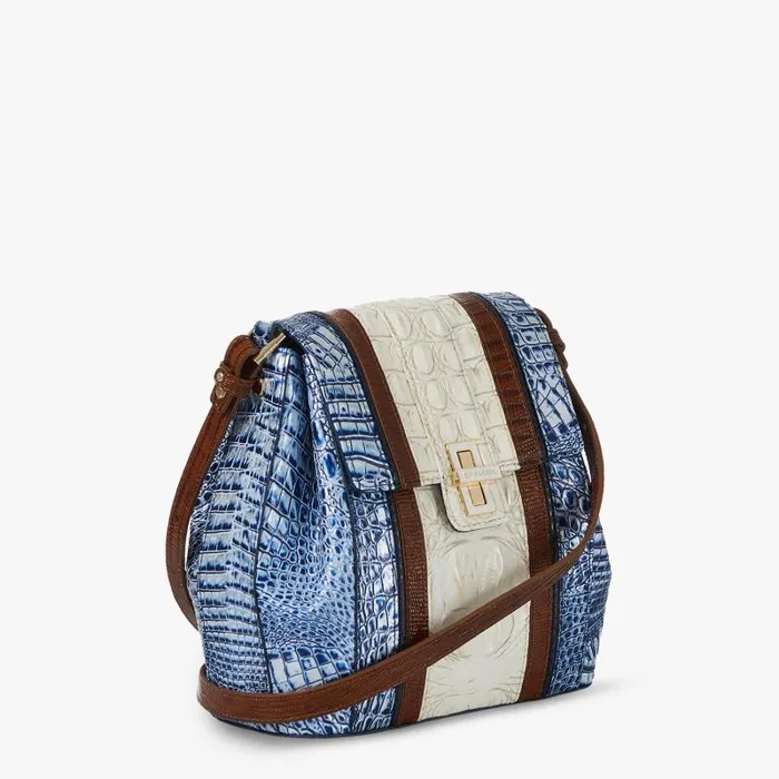 Women Margo Coastal Blue Odysea Brahmin Crossbodies Chevron Women Margo Coastal Blue Odysea Brahmin Crossbodies Chevron