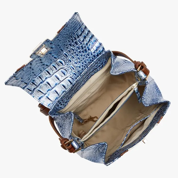 Women Margo Coastal Blue Odysea Brahmin Crossbodies Chevron Women Margo Coastal Blue Odysea Brahmin Crossbodies Chevron