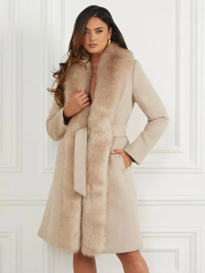Women Martina WoolBlend Coat Cemento Melange Marciano Jackets Women Martina WoolBlend Coat Cemento Melange Marciano Jackets