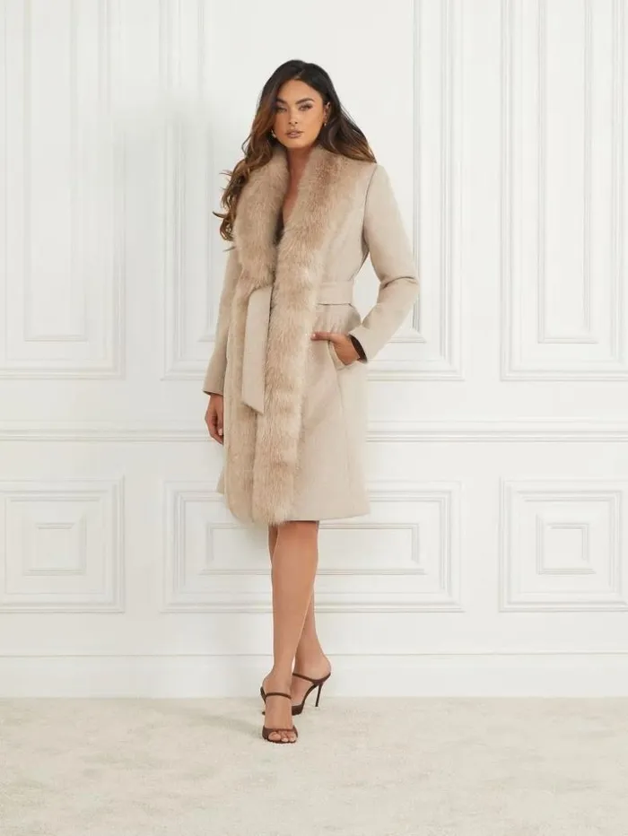 Women Martina WoolBlend Coat Cemento Melange Marciano Jackets Women Martina WoolBlend Coat Cemento Melange Marciano Jackets