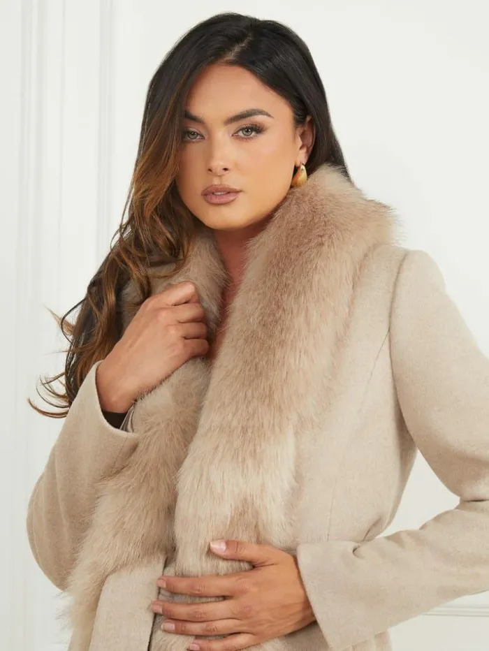 Women Martina WoolBlend Coat Cemento Melange Marciano Jackets Women Martina WoolBlend Coat Cemento Melange Marciano Jackets