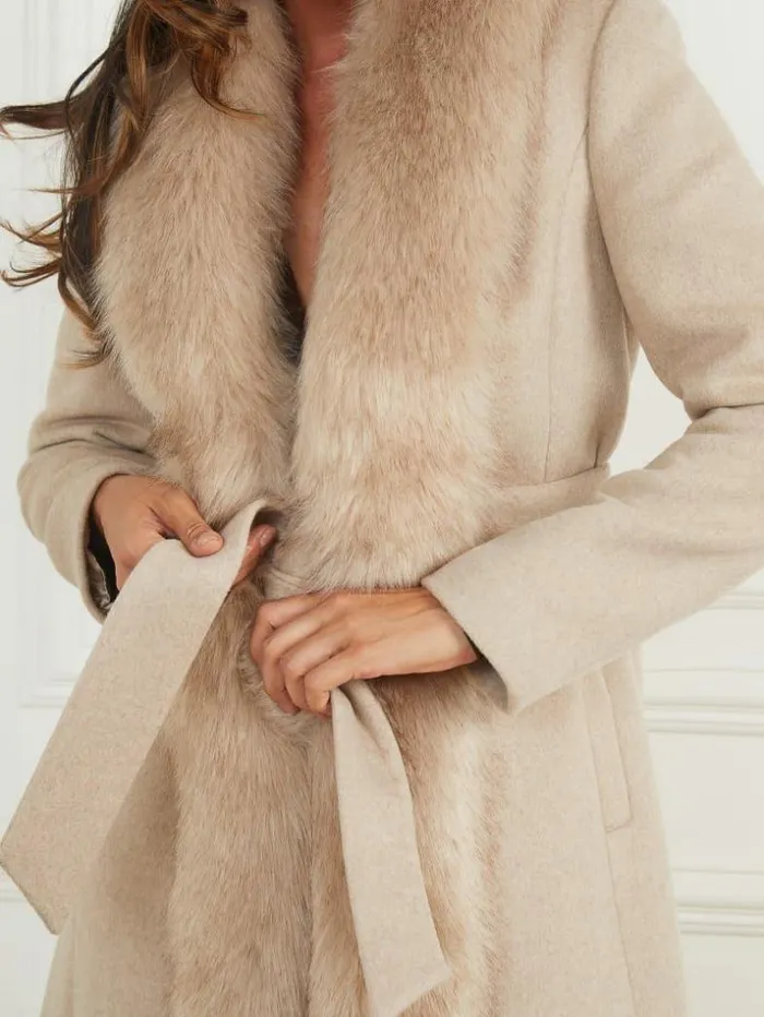 Women Martina WoolBlend Coat Cemento Melange Marciano Jackets Women Martina WoolBlend Coat Cemento Melange Marciano Jackets