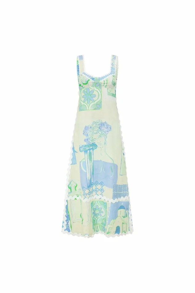 Women Maxi SABO SKIRT Deluca Dress 8211 Theotokos Ocean