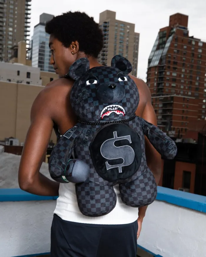 WomenMen 039WHAT THE BEEP039 SHARK MONEYBEAR TEDDYBEAR BACKPACK SPRAYGROUND Teddy Bear Backpacks WomenMen 039WHAT THE BEEP039 SHARK MONEYBEAR TEDDYBEAR BACKPACK SPRAYGROUND Teddy Bear Backpacks