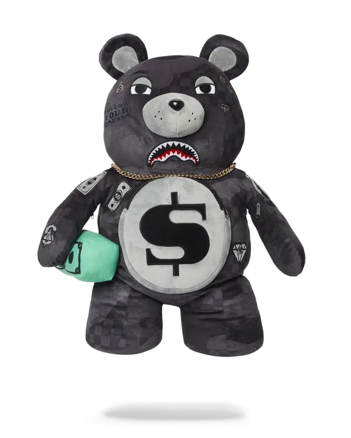 WomenMen 3AM NEVER SLEEP MONEYBEAR TEDDYBEAR BACKPACK SPRAYGROUND Teddy Bear Backpacks