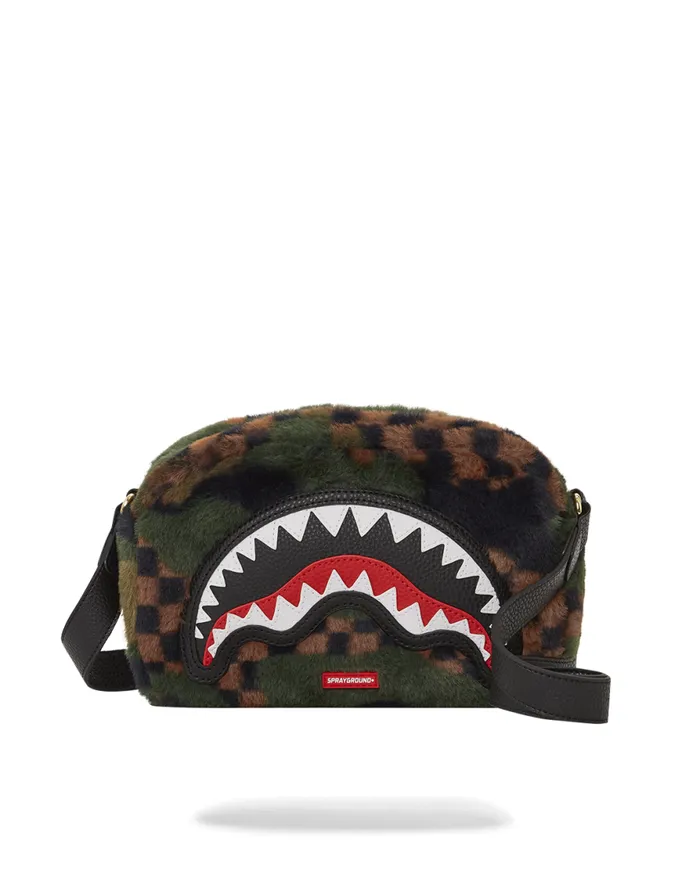 WomenMen BIG SKY FUR SHARK MESSENGER BRICK BAG SPRAYGROUND Toiletries Aka Money Bags