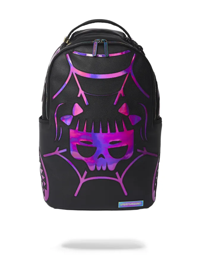 WomenMen CAZZU IRIDESCENT CUT and SEW SPIDER SKULL SHARK BACKPACK DLXV SPRAYGROUND Backpacks
