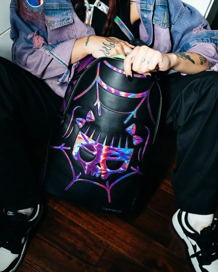 WomenMen CAZZU IRIDESCENT CUT and SEW SPIDER SKULL SHARK BACKPACK DLXV SPRAYGROUND Backpacks WomenMen CAZZU IRIDESCENT CUT and SEW SPIDER SKULL SHARK BACKPACK DLXV SPRAYGROUND Backpacks