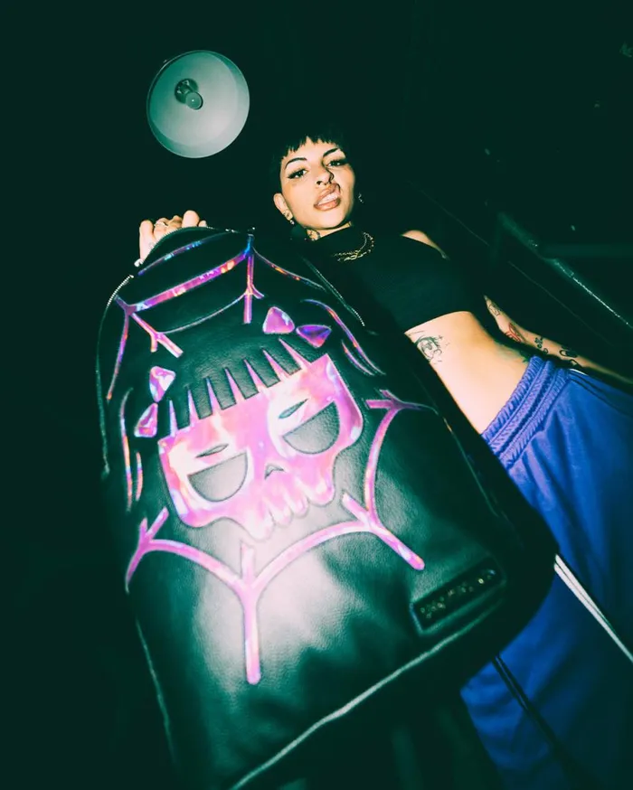 WomenMen CAZZU IRIDESCENT CUT and SEW SPIDER SKULL SHARK BACKPACK DLXV SPRAYGROUND Backpacks WomenMen CAZZU IRIDESCENT CUT and SEW SPIDER SKULL SHARK BACKPACK DLXV SPRAYGROUND Backpacks