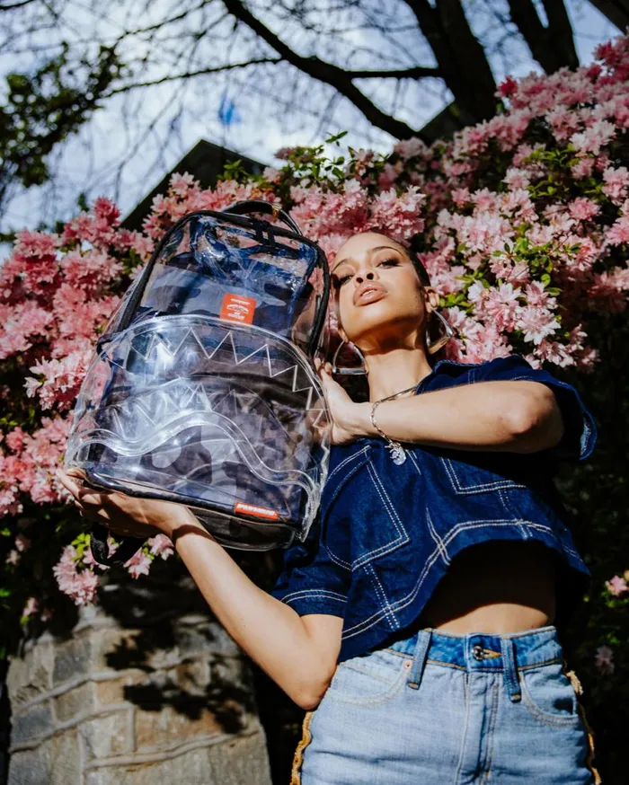 WomenMen CLEAR AS NIGHT 8211 CLEAR DLX BACKPACK SPRAYGROUND Backpacks WomenMen CLEAR AS NIGHT 8211 CLEAR DLX BACKPACK SPRAYGROUND Backpacks