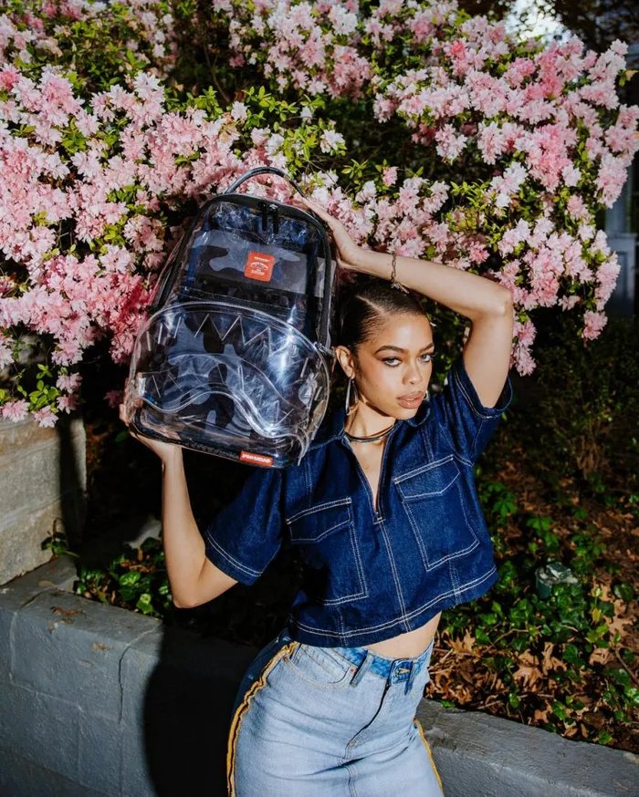 WomenMen CLEAR AS NIGHT 8211 CLEAR DLX BACKPACK SPRAYGROUND Backpacks WomenMen CLEAR AS NIGHT 8211 CLEAR DLX BACKPACK SPRAYGROUND Backpacks