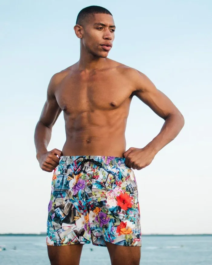 WomenMen FLORAL MONEY SHOTO SWIM TRUNKS SPRAYGROUND Swimwear WomenMen FLORAL MONEY SHOTO SWIM TRUNKS SPRAYGROUND Swimwear