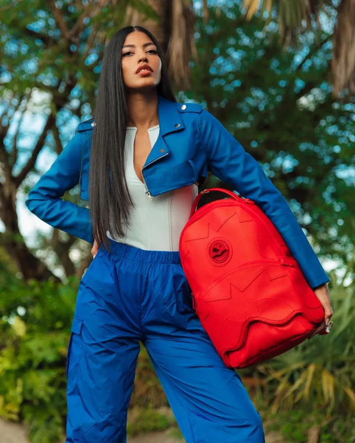 WomenMen HEAVY METAL SHARK RED BACKPACK DLXV SPRAYGROUND Backpacks WomenMen HEAVY METAL SHARK RED BACKPACK DLXV SPRAYGROUND Backpacks