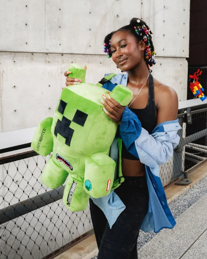 WomenMen MINECRAFT CREEPER MONEYBEAR BACKPACK SPRAYGROUND Teddy Bear Backpacks WomenMen MINECRAFT CREEPER MONEYBEAR BACKPACK SPRAYGROUND Teddy Bear Backpacks