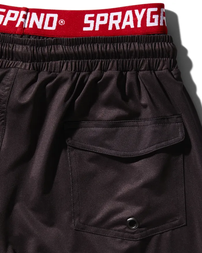 WomenMen PATCH ALLIN CORTO SWIM TRUNKS BLACK SPRAYGROUND Swimwear WomenMen PATCH ALLIN CORTO SWIM TRUNKS BLACK SPRAYGROUND Swimwear