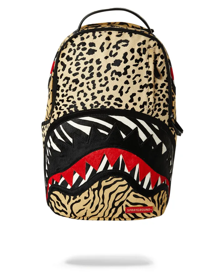WomenMen SAFARI SHARK PONY HAIRLEATHER LIMITED TO 50 PCS SPRAYGROUND Backpacks