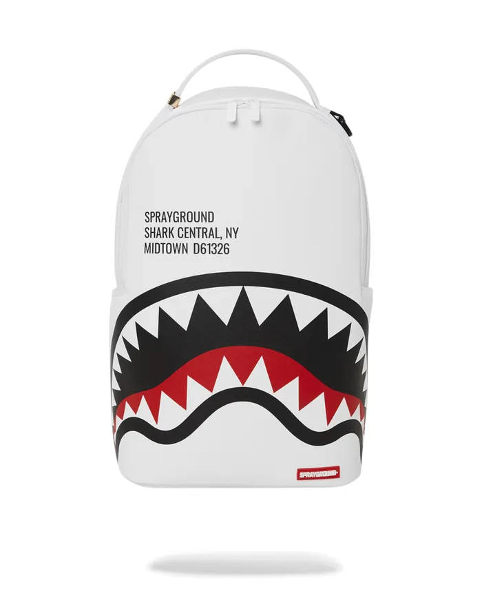 WomenMen SHARK CENTRAL WHT BACKPACK DLXV SPRAYGROUND Backpacks