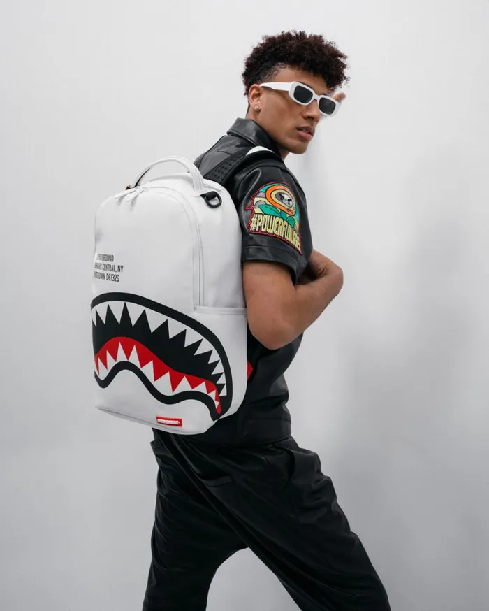 WomenMen SHARK CENTRAL WHT BACKPACK DLXV SPRAYGROUND Backpacks WomenMen SHARK CENTRAL WHT BACKPACK DLXV SPRAYGROUND Backpacks