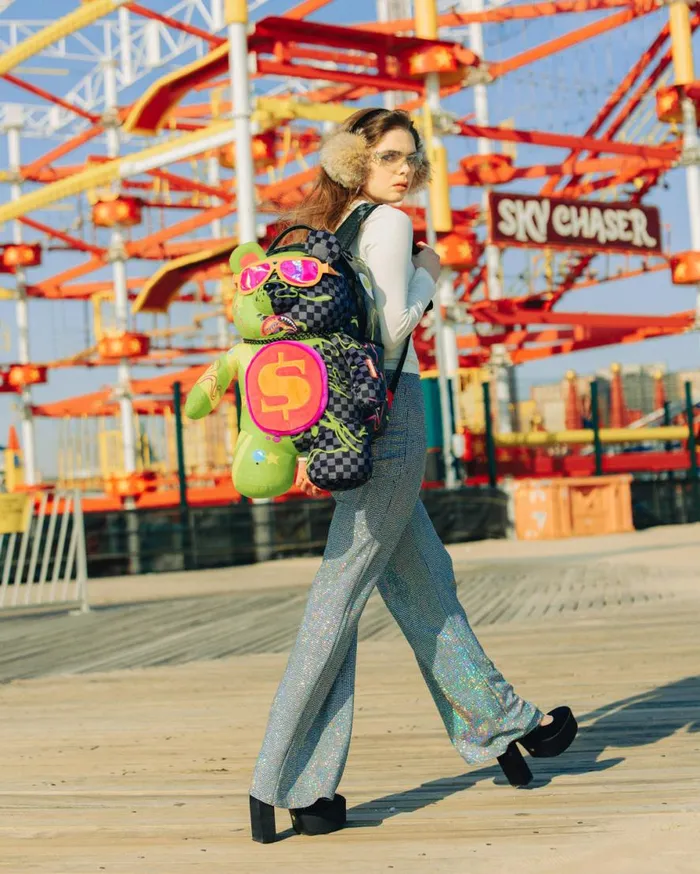 WomenMen SLIME DIME MONEYBEAR TEDDYBEAR ON BACKPACK SPRAYGROUND Backpacks WomenMen SLIME DIME MONEYBEAR TEDDYBEAR ON BACKPACK SPRAYGROUND Backpacks