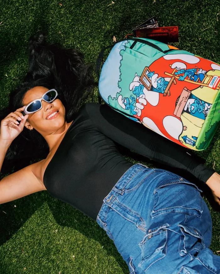 WomenMen SMURFS MUSHROOM VILLAGE BACKPACK SPRAYGROUND Backpacks WomenMen SMURFS MUSHROOM VILLAGE BACKPACK SPRAYGROUND Backpacks