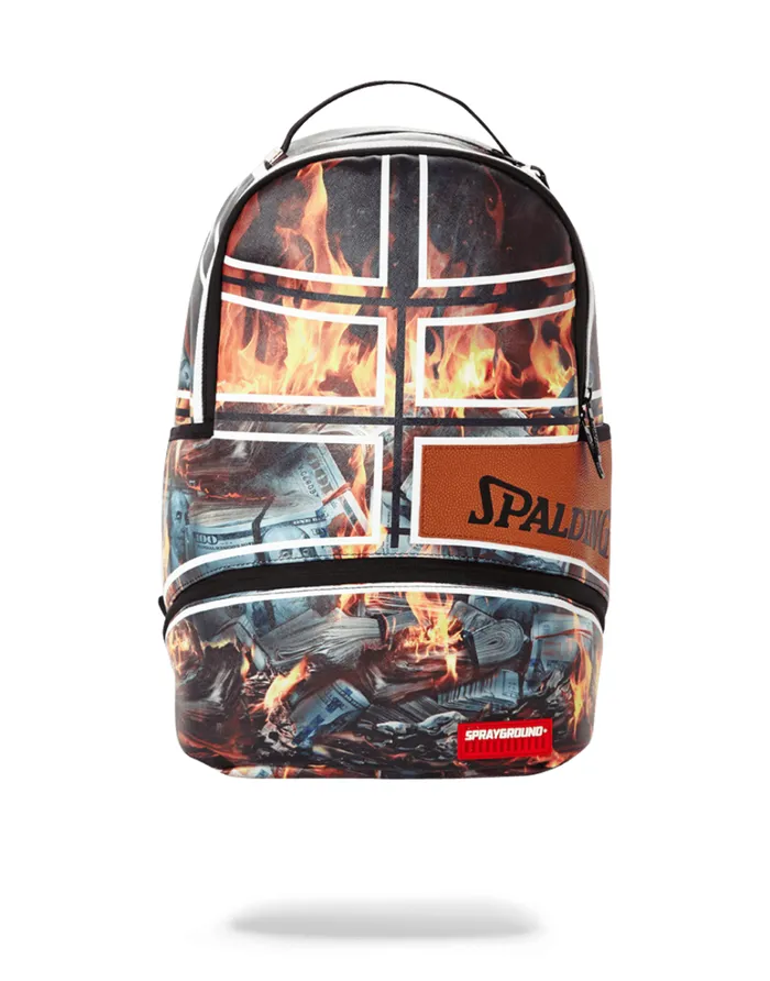 WomenMen SPALDING X SPRAYGROUND FIRE MONEY BACKPACK SPRAYGROUND Backpacks