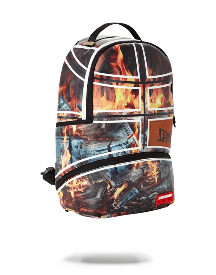 WomenMen SPALDING X SPRAYGROUND FIRE MONEY BACKPACK SPRAYGROUND Backpacks WomenMen SPALDING X SPRAYGROUND FIRE MONEY BACKPACK SPRAYGROUND Backpacks