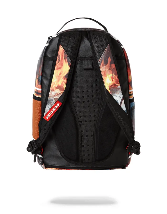 WomenMen SPALDING X SPRAYGROUND FIRE MONEY BACKPACK SPRAYGROUND Backpacks WomenMen SPALDING X SPRAYGROUND FIRE MONEY BACKPACK SPRAYGROUND Backpacks