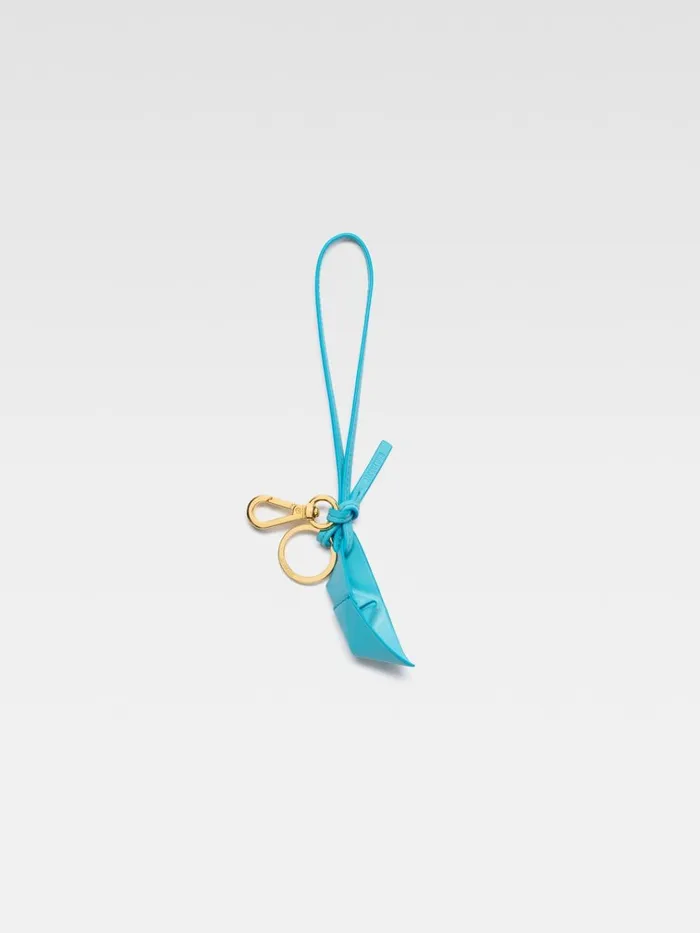 WomenMen The Bateau Keychain Light Turquoise JACQUEMUS Small Leather Goods