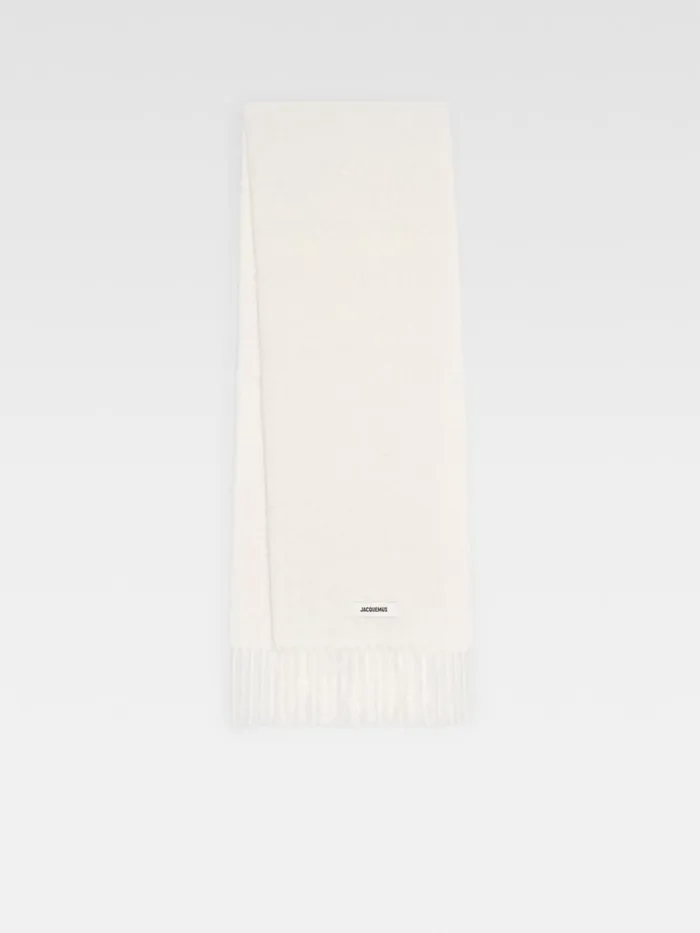 WomenMen The Carro Scarf Offwhite JACQUEMUS Scarves Beanies and Gloves