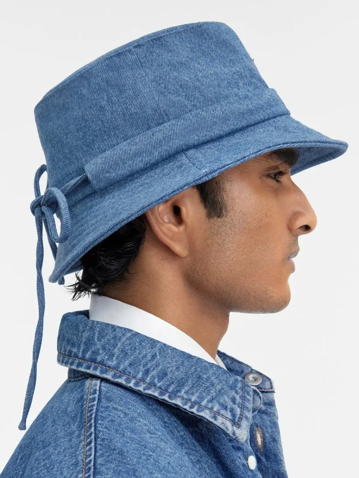 WomenMen The Gadjo Bucket Hat Blue JACQUEMUS Hats WomenMen The Gadjo Bucket Hat Blue JACQUEMUS Hats