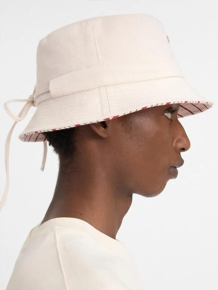WomenMen The Gadjo Bucket Hat Offwhite Red Stripes JACQUEMUS Hats WomenMen The Gadjo Bucket Hat Offwhite Red Stripes JACQUEMUS Hats