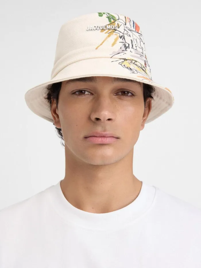 WomenMen The Gadjo Bucket Hat Print Capri Cars White JACQUEMUS Hats WomenMen The Gadjo Bucket Hat Print Capri Cars White JACQUEMUS Hats