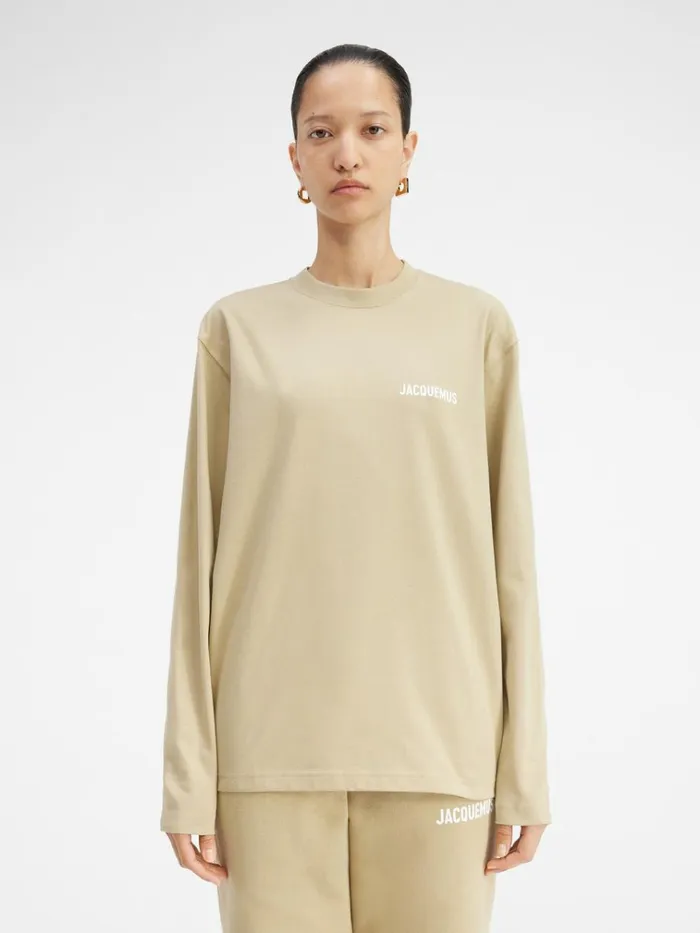 WomenMen The Longsleeve Tshirt Light Khaki JACQUEMUS Tshirts WomenMen The Longsleeve Tshirt Light Khaki JACQUEMUS Tshirts