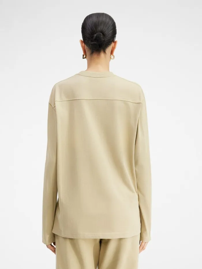 WomenMen The Longsleeve Tshirt Light Khaki JACQUEMUS Tshirts WomenMen The Longsleeve Tshirt Light Khaki JACQUEMUS Tshirts