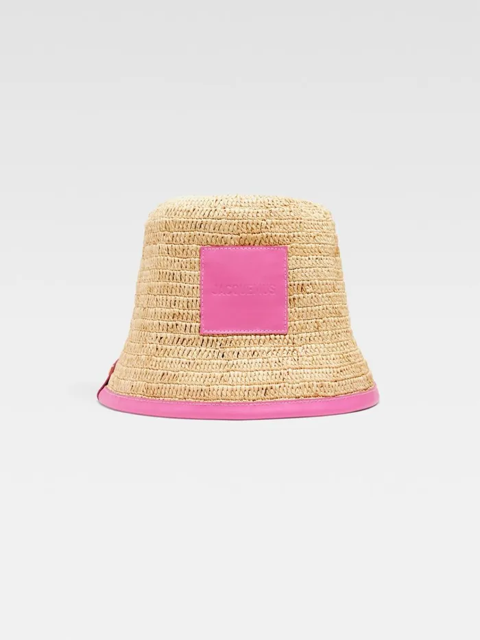 WomenMen The Soli Bucket Hat Neon Pink JACQUEMUS Hats