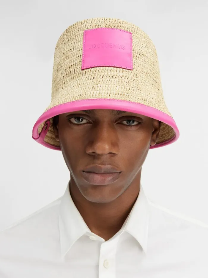 WomenMen The Soli Bucket Hat Neon Pink JACQUEMUS Hats WomenMen The Soli Bucket Hat Neon Pink JACQUEMUS Hats