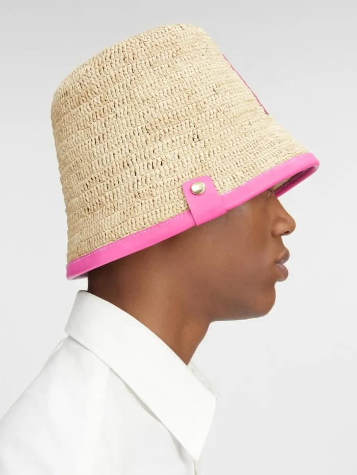 WomenMen The Soli Bucket Hat Neon Pink JACQUEMUS Hats WomenMen The Soli Bucket Hat Neon Pink JACQUEMUS Hats