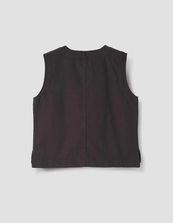 Women Mhl Patch Pocket Jerkin Dark Brown Margaret Howell Jackets and Coats